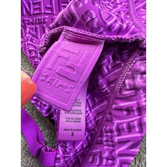 NWOT Fendi x Skims Square Neckline Sleeveless Crop Top Purple Small - Picture 10 of 12